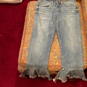 NWOT Blank NYC Cropped Denim Jeans with flare detailing. Vintage Denim!!!
